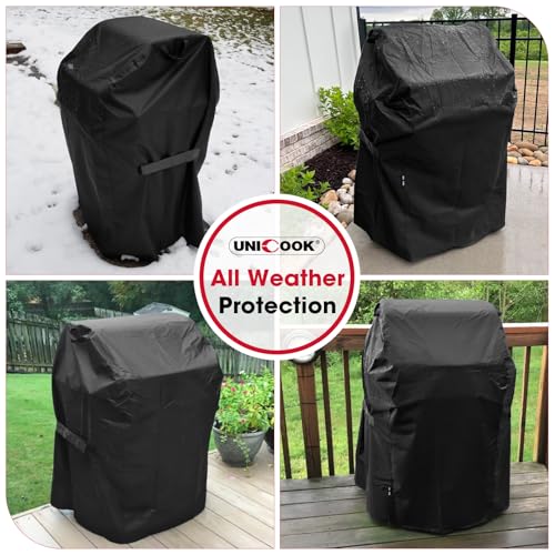Image of Unicook 30 Inch Grill Cover, Heavy Duty Waterproof 2 Burner Small BBQ Cover, Compatible with Weber Spirit 210 with Side Tables Down, Does NOT Fit Spirit II E-210 (Include 2025 Version) with Table Up