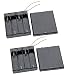 Waykino 6PCS 4 X 1.5V AA Battery Case Holder Storage Plastic Box Battery Spring Clip Black Red Wire Leads ON/OFF Switch with Cover(6pcs 4AA)