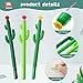48 Pcs Cactus Shaped Pens Cacti Writing Pens 0.5 mm Black Ink Cactus Gel Pens Cute Stationary Saguaro Rollerball Pens Cactus Pens with Flowers for Office School Cactus Theme Party Boutique Supplies
