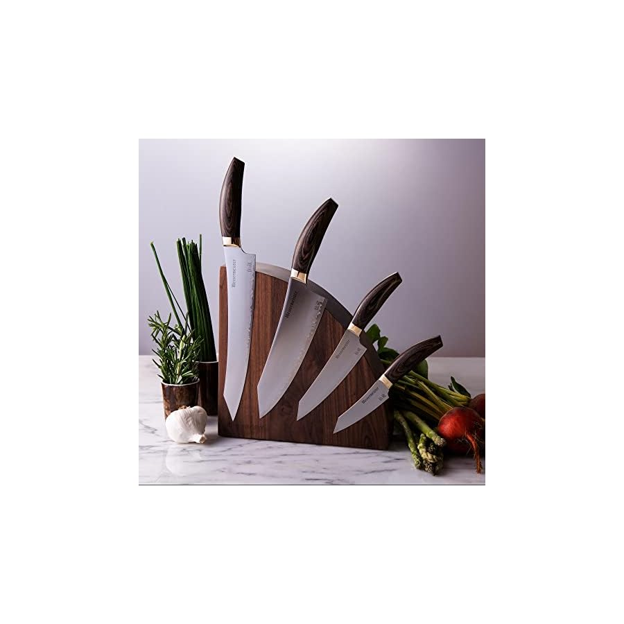 Messermeister-Kawashima-5-Piece-Magnet-Block-Set-Includes-Japanese-Chefs-Slicer-Utility-Paring-Knife-Magnet-Block-Made-in-Seki-Japan Messermeister Kawashima 5-Piece Magnet Block Set - Includes Japanese Chef’s, Slicer, Utility & Paring Knife + Magnet Block - Made in Seki, Japan