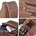 Le'aokuu Men Fashion Casual Tea Designer Travel Hiking Crossbody Chest Sling Bag Rig One Shoulder Strap Bag Men Leather 8015
