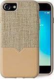 Evutec Compatible with iPhone 6/6s/7/8/SE(2020) Unique Heavy Duty Case Premium Leather + TPU Shockproof Interior Drop Protective phone case-Tweed/Tan (AFIX+ Vent Mount Included)