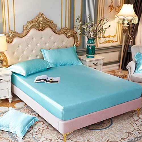 Taie d'oreiller en satin drap-housse élastique drap de lit lisse