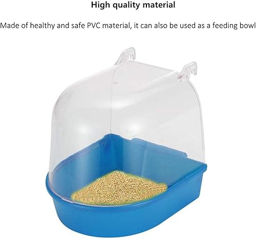 Miniatura 6 de Tfwadmx Jaula para pájaros, caja de baño, suministros de accesorios, tina colgante para pájaros pequeños, periquitos canarios, agapornitos de cacatúa