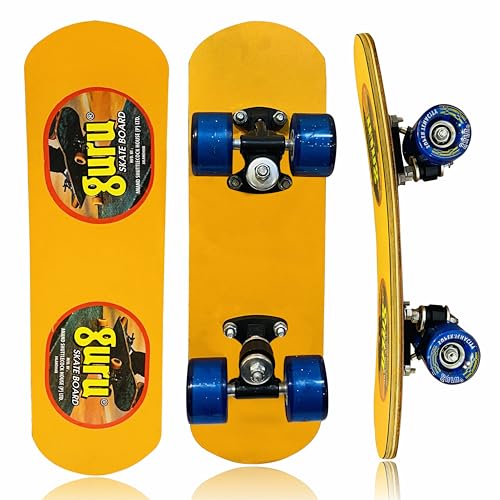 Image of GURU Skateboard, Wooden Non-Slip Skateboard for Kids, Adult, Casterboard /Skate Board /Hoverboard /Longboard for Beginners, Learners, Training Purpose for All Age Group