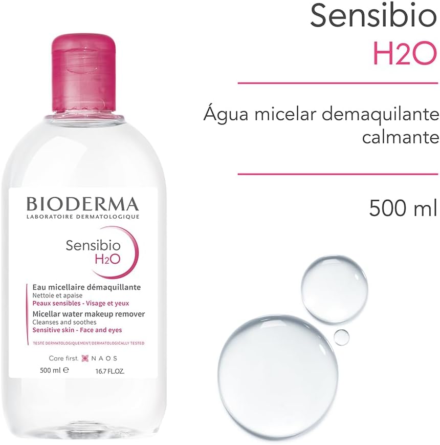 BIODERMA Água Micelar Demaquilante Calmante Sensibio H2O 500ml