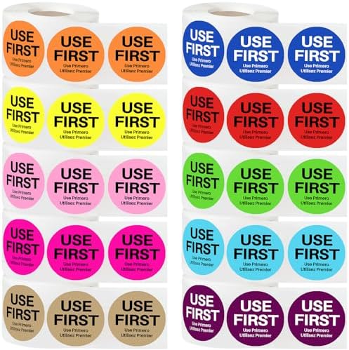 Amazon.com: Epakh 5000 Pcs Use First Stickers 1.5 Inch Food Service ...