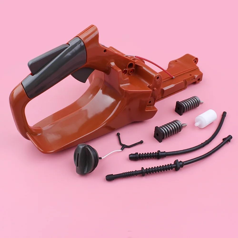 Rear Handle Assembly Fit for 445 445E 450 450E Chainsaw Filter Cap Return Line Hose AV Set