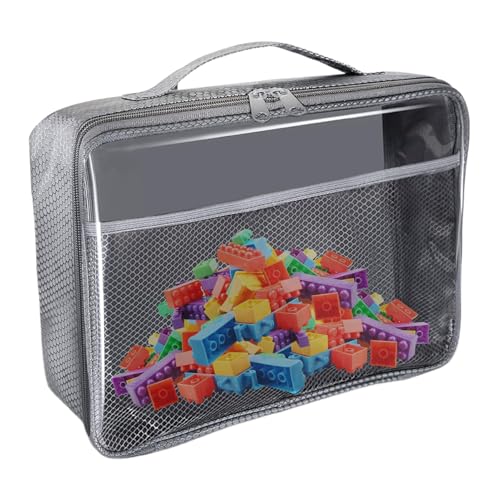 Waterproof Organizer Bags for Toys | Waterproof PVC Toy Bags | PVC Zipper Toy Storage Bag | Safe and Harmless Playset Bag for Cosmetics, Toys, Bills, Photos, Receipts, Documents