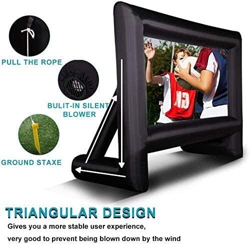 Pantalla inflable portátil para proyector 8x4m miniatura 2