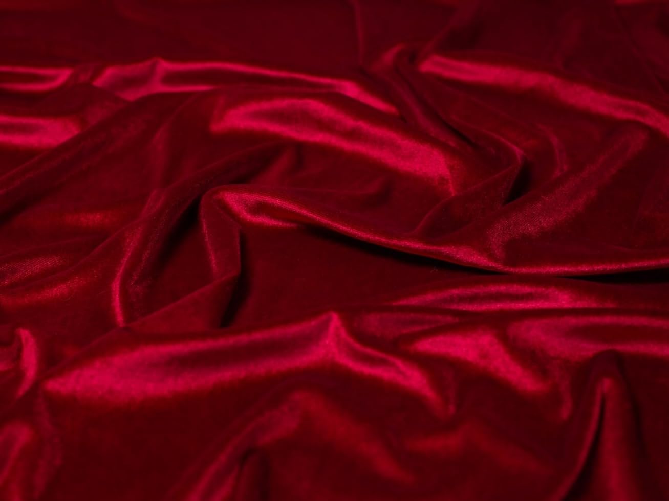 Minerva Velvet Stretch Knit Fabric Burgundy - per metre