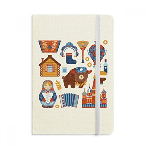 Russie symbole national carnet A5 rigide protégez vos notes des pages cornées avec ce tissu