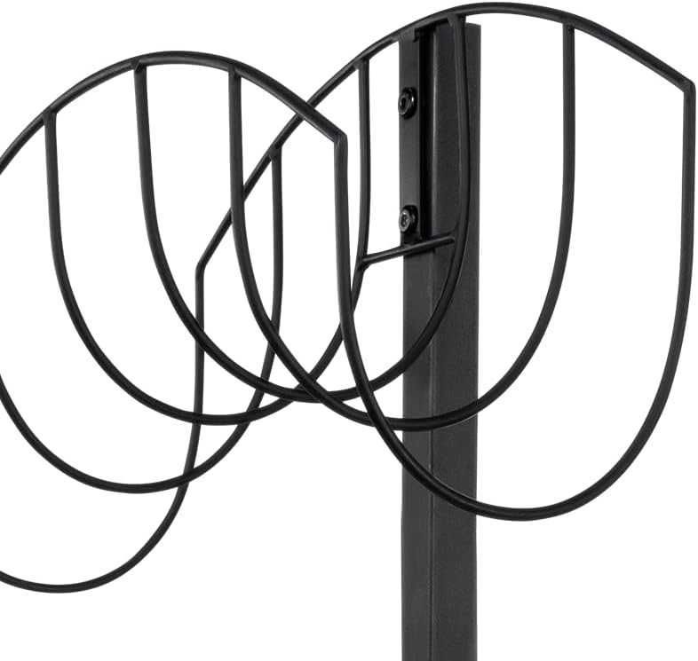 Miniatura 7 de Idzo Soporte de acero para manguera de jardín con recubrimiento en polvo para resistir la corrosión, colgador de manguera independiente para