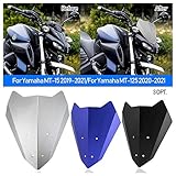 👍 Ausstattung: Motorrad-Windschutzscheibe ✔✔ für Yamaha MT-15 2019 2020 2021; ✔✔ für Yamaha MT-125 2020-2021(Dies ist ein Ersatzteil für den Ersatzteilmarkt für Yamaha. Es wird verwendet, um fehlerhafte und defekte Probleme zu ersetzen. Es ist kein Originalteil des Herstellers.) (Kommt mit Befestigungsschrauben.)