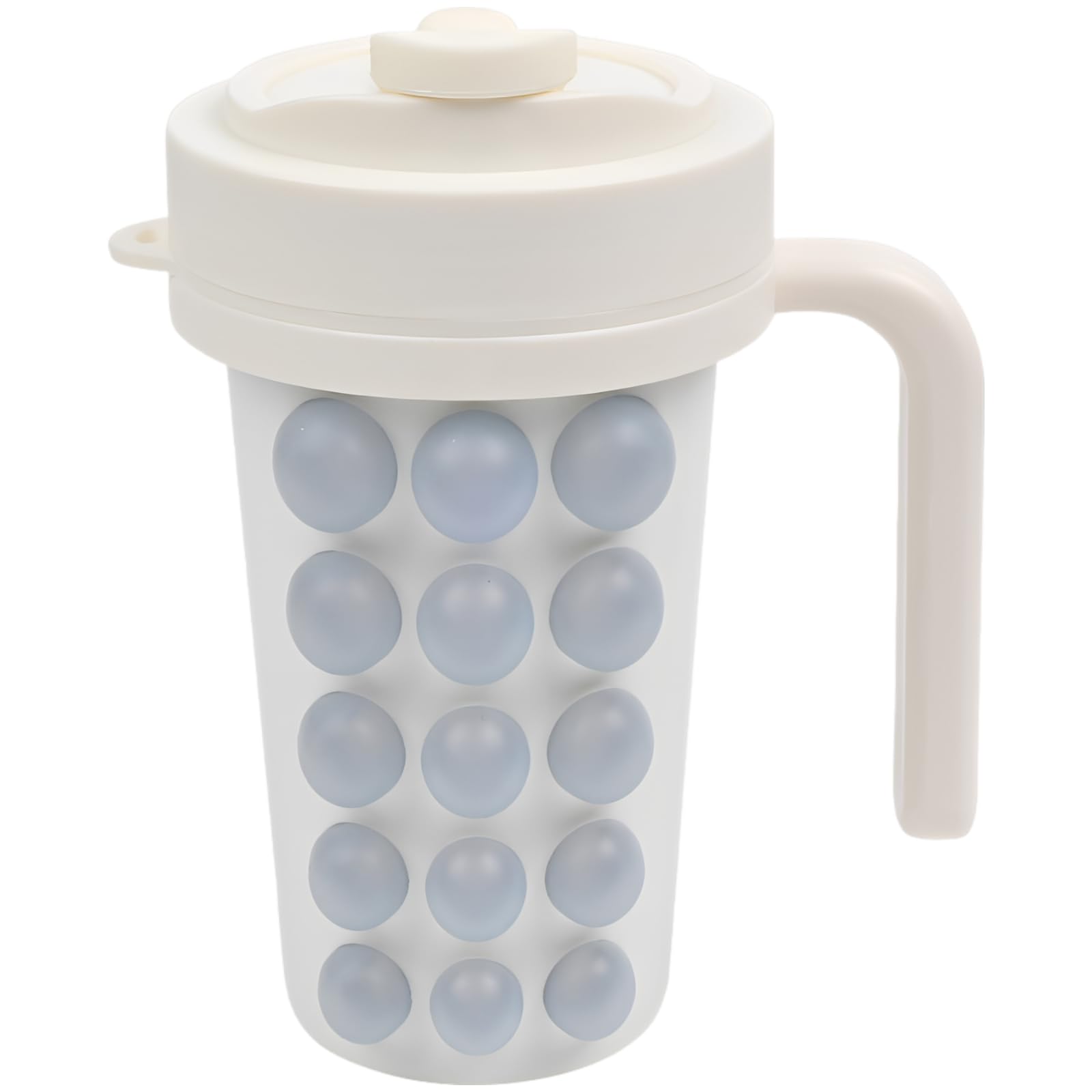Eiswürfelbecher, flexible Form mit rundem Griff, tragbarer Cocktail-Eisbereiter für Whiskey, Tee und Kaffee, Becher im Bubble Design für gekühlte Getränke, für Zuhause, Outdoor, Camping und Party