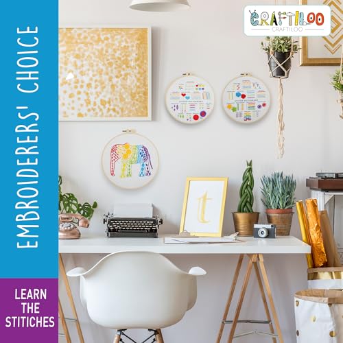 Image of CRAFTILOO Embroidery Kit for Beginners Cross Stitch Kits for Beginners Needlepoint Kits for Adults Embroidery Kits for Adults Cross Stitch kit Elephant