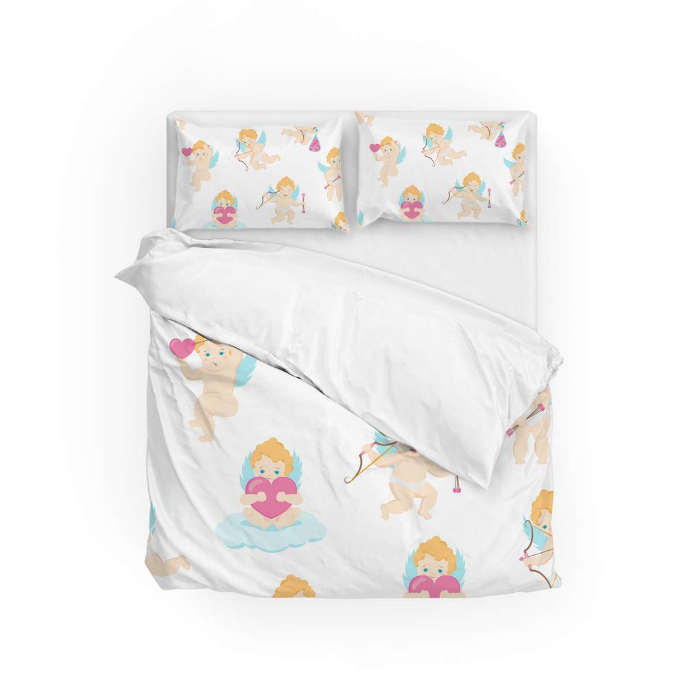 Housse de couette Cupidon en polyester ultra doux et durable pour un sommeil réparateur