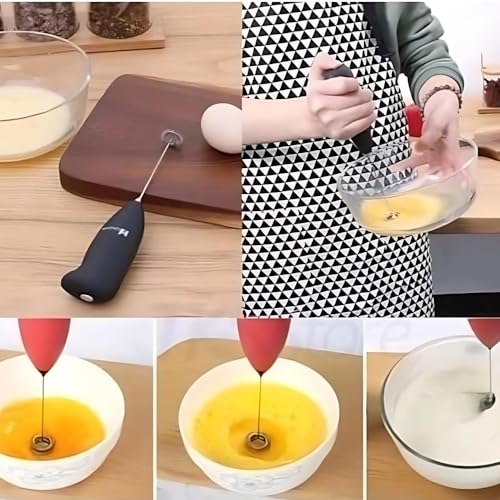 Mini Mixer Vertical e Portátil com Haste em Inox Mix Misturador de Bebidas Batedor Espumador de Leit