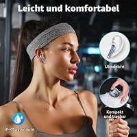 Drsaec Bluetooth 5.4 Kopfhörer, 6D Tiefer Bass In Ear Kopfhörer Kabellos Bluetooth 2026 Neu Kabellose Kopfhörer mit 4 ENC Mic, 56 Std Noise Cancelling Ear Buds, USB-C, IP7 Wasserdicht – Ansicht 7