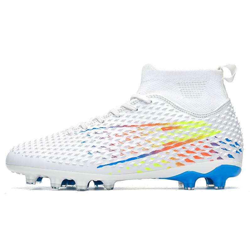 Men's Soccer Shoes Football Cleats High-Tops Lace-Up Non-Slip Spikes Indoor Outdoor Sports Athletic Baseball Lacrosse Sneaker