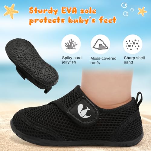 Image of FEETCITY Toddler Water Shoes Boys Girls Swim Shoes Quick Dry Kids Aqua Socks Barefoot for Beach Swimming Pool