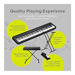Yamaha – Piano numérique 88 touches avec support pour clavier Knox Gear, banc réglable et pédale de sustain – P45B - Les Beatles, Paul McCartney, John Lennon, RIngo Starr, George Harrison Yamaha – Piano numérique 88 touches avec support pour clavier Knox Gear, banc réglable et pédale de sustain - P45B – Image 4