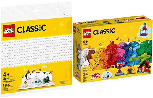Preisvergleich Produktbild LEGO Classic 2er Set 11008 11010 Bausteine - Bunte Häuser + Weiße Bauplatte