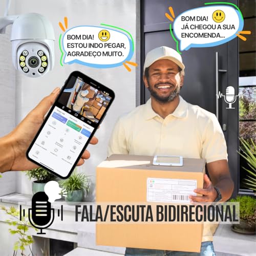 Kit 2 Câmeras de Segurança Wi-fi A8 Visão Noturna Prova Dágua Detecção de Movimento
