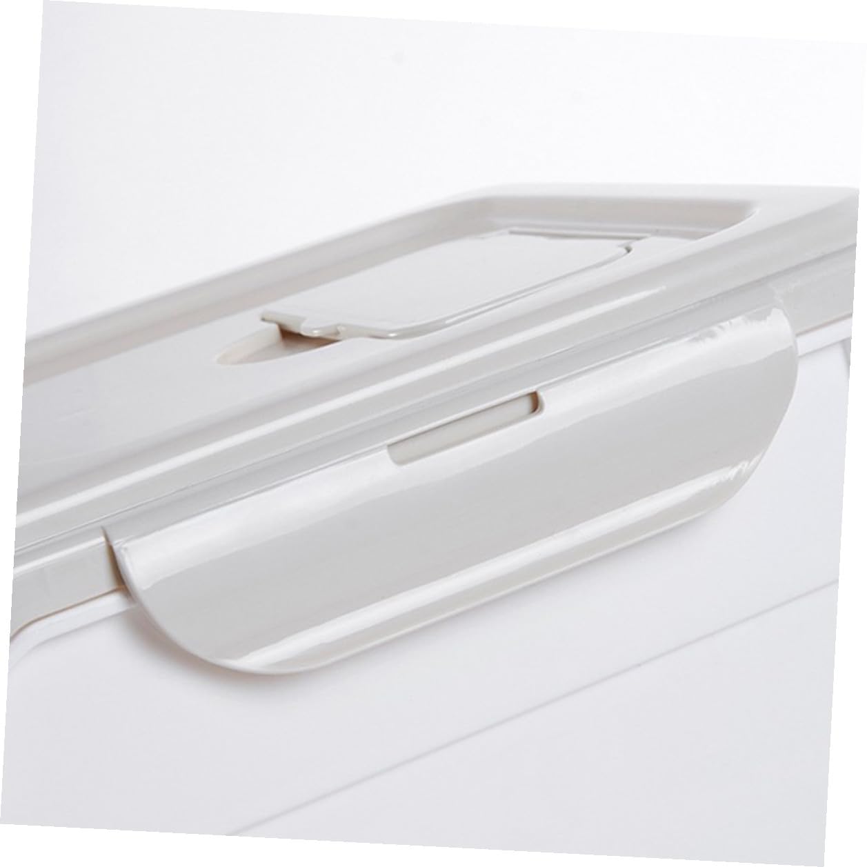 LALAFINA Contenitore per Crocchette per Cani Design Ermetico e Sicuro, Materiale Pp Beige, Forma a Barile, e Grande, Raffinato e Pratico per Conservazione Alimenti Pet