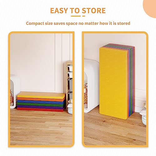 Mooitz 91264 Nap Mats, 6Pcs Toddler Nap Rest Mats For Daycare Preschool, Kids Rest Mat 2 Inch Suitable thumb #4