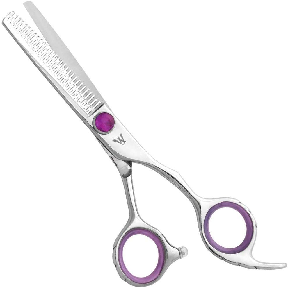 Washi Beauty Cotton Candy Professional Beauty Hair Cutting Shears (30 Tooth Thinning Shear, Purple)