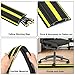 Eapele 4 ft Cable Protector Cord Cover for Floor, Heavy Duty PVC Duct Easy to Unroll, Prevent Trip Hazard for Home Office or Outdoor Settings