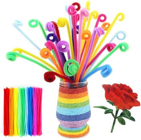 Baker Ross – Lot De 120 Fils Chenille – Multicolores – 30 Cm X 5 Mm – Matériel Créatif Pour Bricolage Enfant Et Adulte