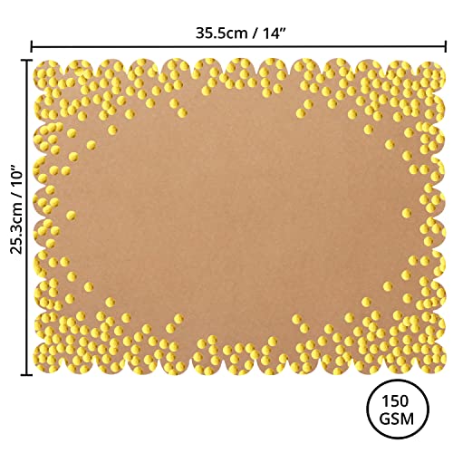 Tischsets Belle Vous 50 Stück – Einweg Tischset aus Papier, 35,5 x 25,3 cm