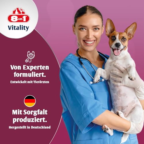 8in1 Bierhefe Tabletten - einzigartige Kombination aus Vitaminen für alle Hunde, unterstützt die Haut- und Fellpflege, 1 Dose (260 Tabletten)