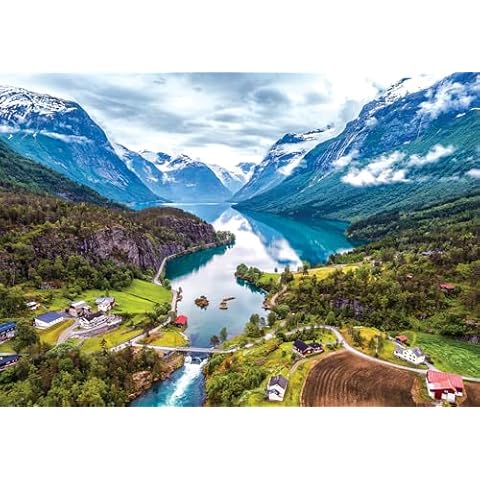 Cheatwell Games World's Smallest, 1000 Piece Jigsaw Puzzle Fjords Cover