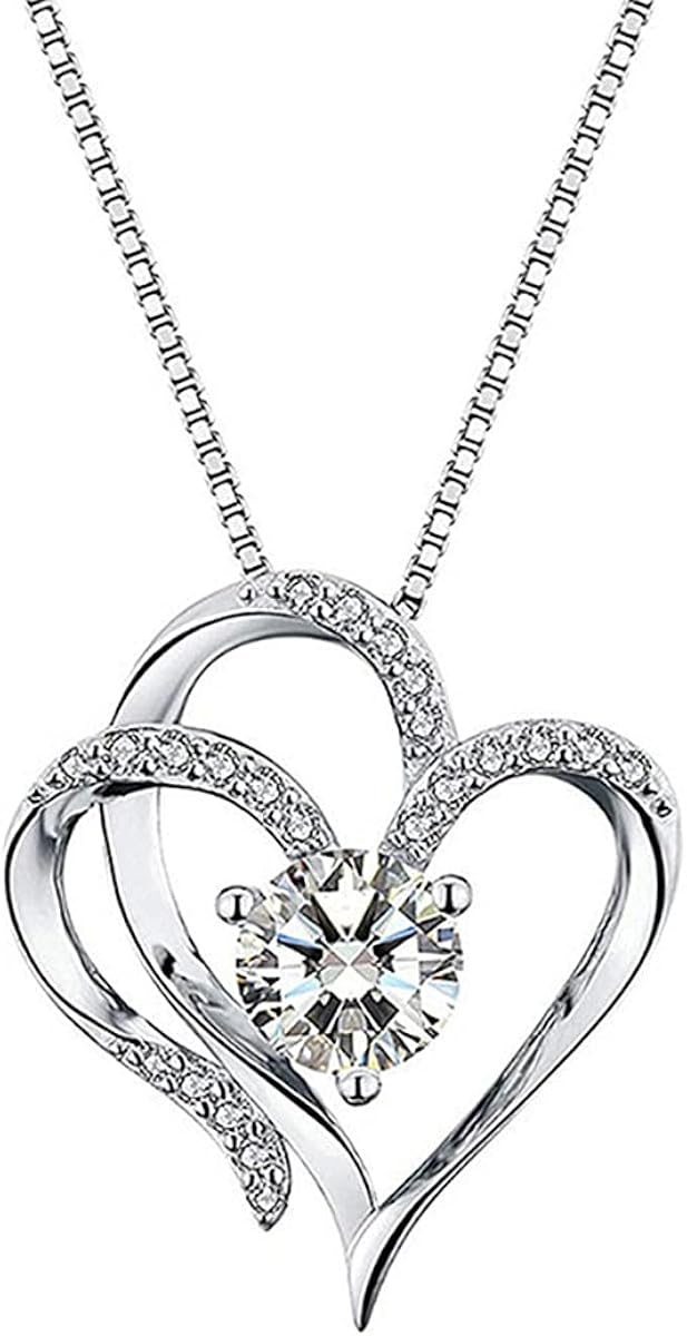 ネックレス ハート スワロフスキージルコニア採用 レディース ペンダント シルバー925 アクセサリー ジュエリー 誕生日 プレゼント女性 人気 ギフト ラッピング 人気激安