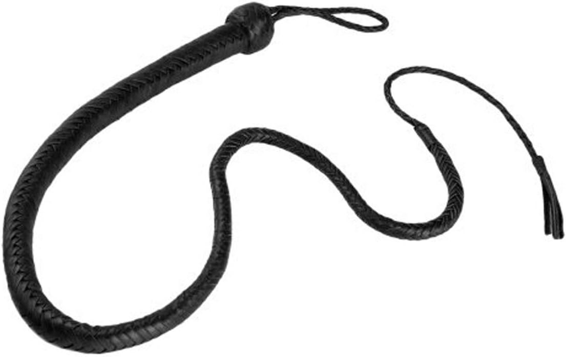 HB Exercise Leather Turks Head Knot Training Horse Whip