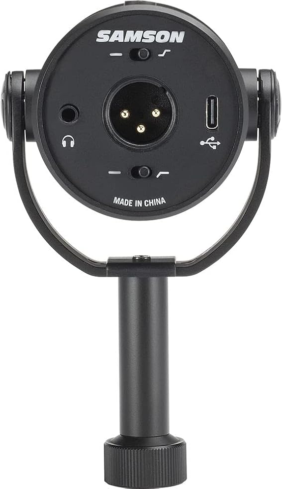 SAMSON Q9U XLR/USB Dynamic Broadcast Microphone + Desk Microphone Stand + Mic Cable + Cleaning Cloth