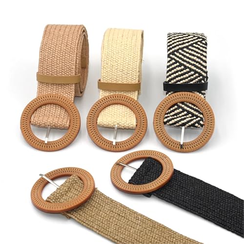 Braided Round Plastic Buckle Vintage Decorative Dress Knitted Belt for fashion4
