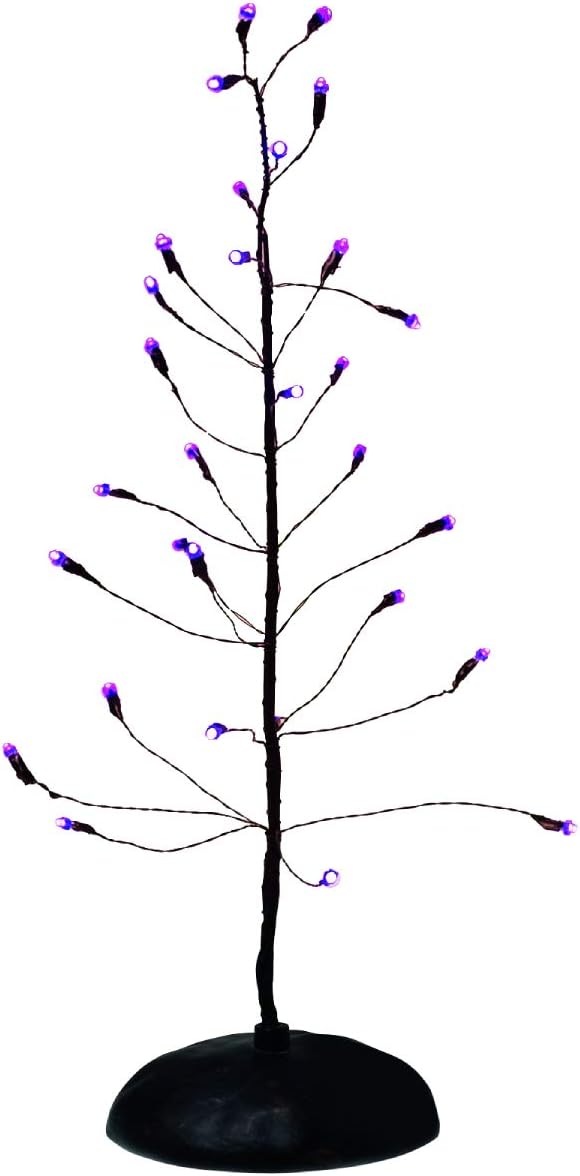 Department 56 Halloween Accessories for Village Collections Twinkle Bright Tree Lit Figurine, 11 Inch, Purple