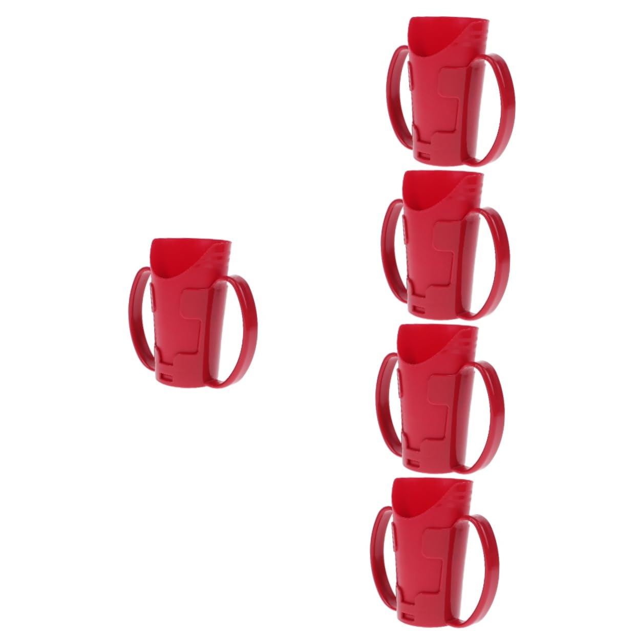 5piezas Taza De Antiderrame Para Pacientes Discapacitados y Ancianos Vaso Inclinado Para La Hidratación Para y Agua Diseño Ergonómico y Práctico Rojo