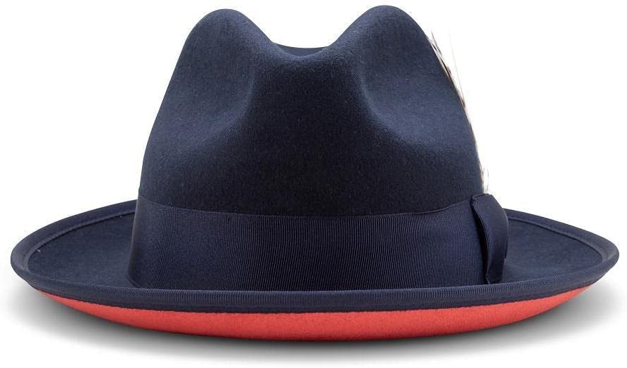 MONTIQUE Matching Grosgrain Ribbon Fedora Hat | Fashionable Fedora Hats for Formal Occasions & Dress Events | H-75 - Image 2