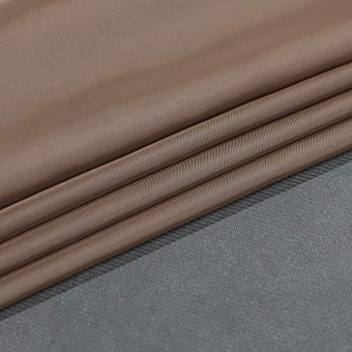 ESLIR Curtains with Tabs Window Curtain Transparent Tab-Top Voile Brown W x H 140 x 225 cm 1 Piece, W 55.1" x L 88.6" (1 Panels) - Image 2