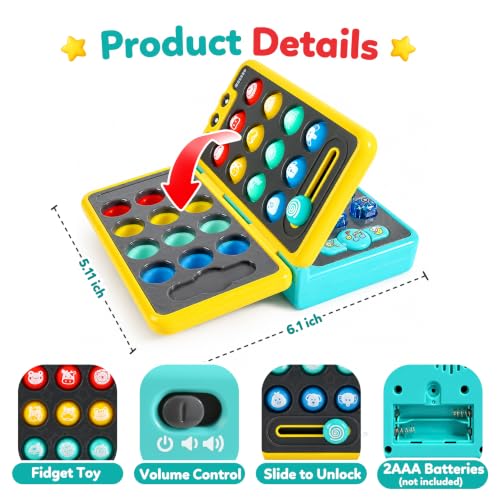 Baby Toys for 1 Year Old Boy, Bilingual Flip Phone Toys with Light & Sound - Image 2