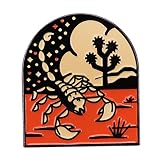 Desert Scorpions Enamel Brooch Pin Natural Landscape and Animals Enamel Pins Creative Cartoon Enamel