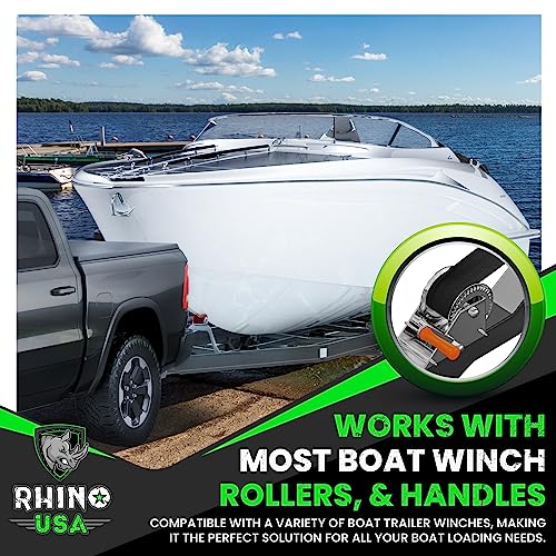 image for Rhino USA Boat Winch Strap with Hook (2