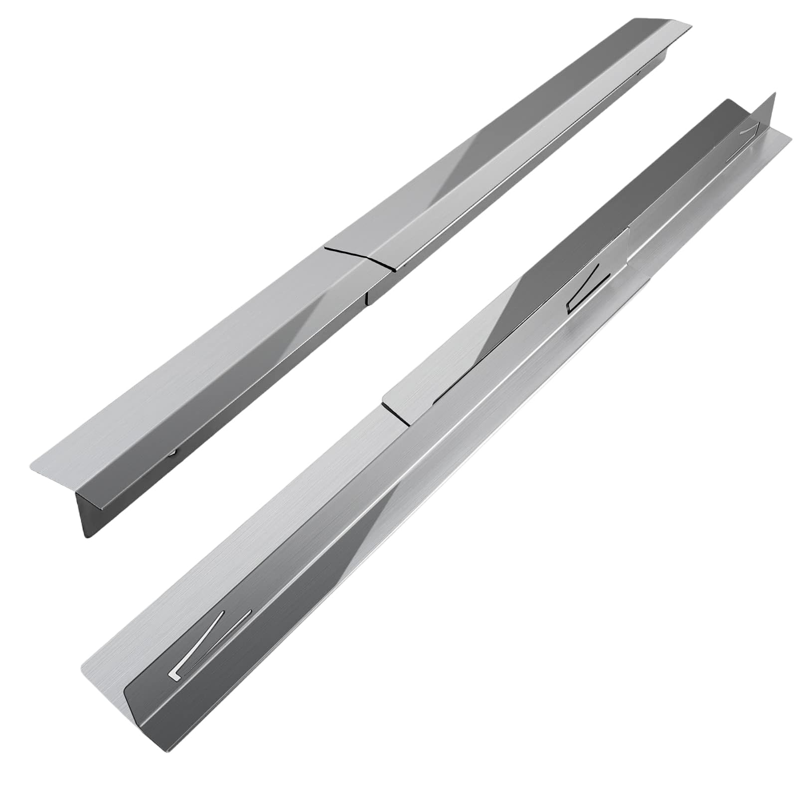 Lixsazse 2Piece Stainless Steel Stove Gap Cover For Kitchen Worktop Edging Strip Extendable Stove Gap Covers Cooker Filler