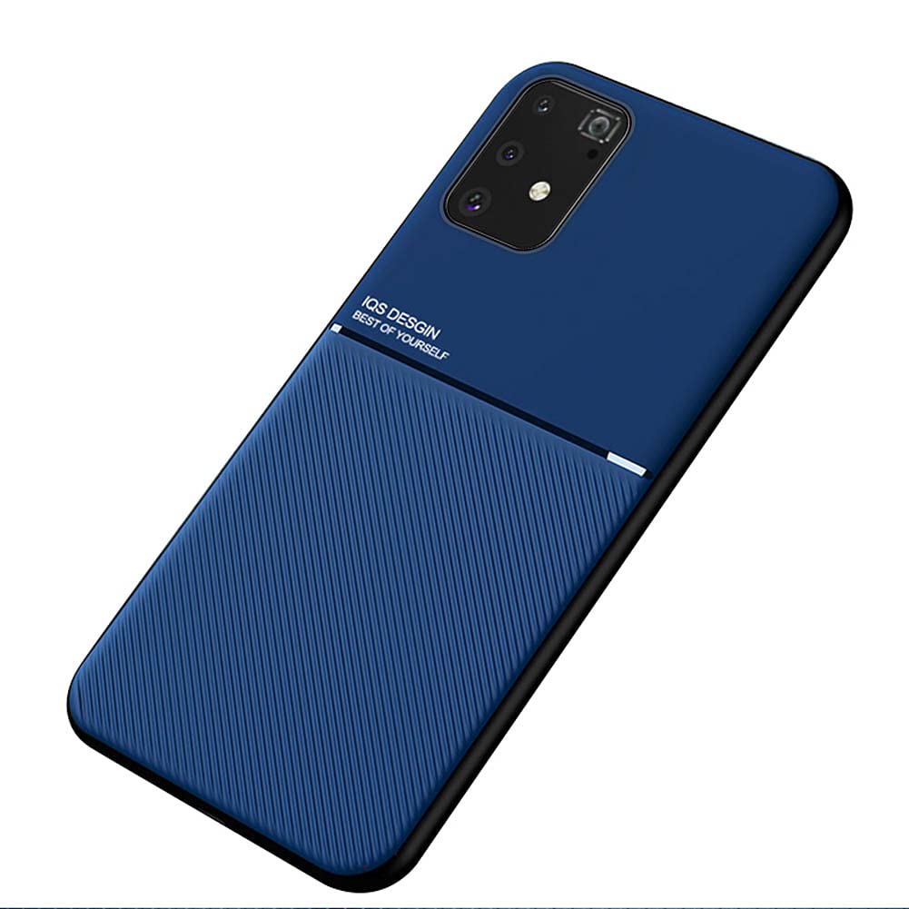 Kepuch Mowen Case for Samsung Galaxy M80S/A91/S10 Lite - Cover Bumper Built-in Metal Plate for Samsung Galaxy M80S/A91/S10 Lite - Blue