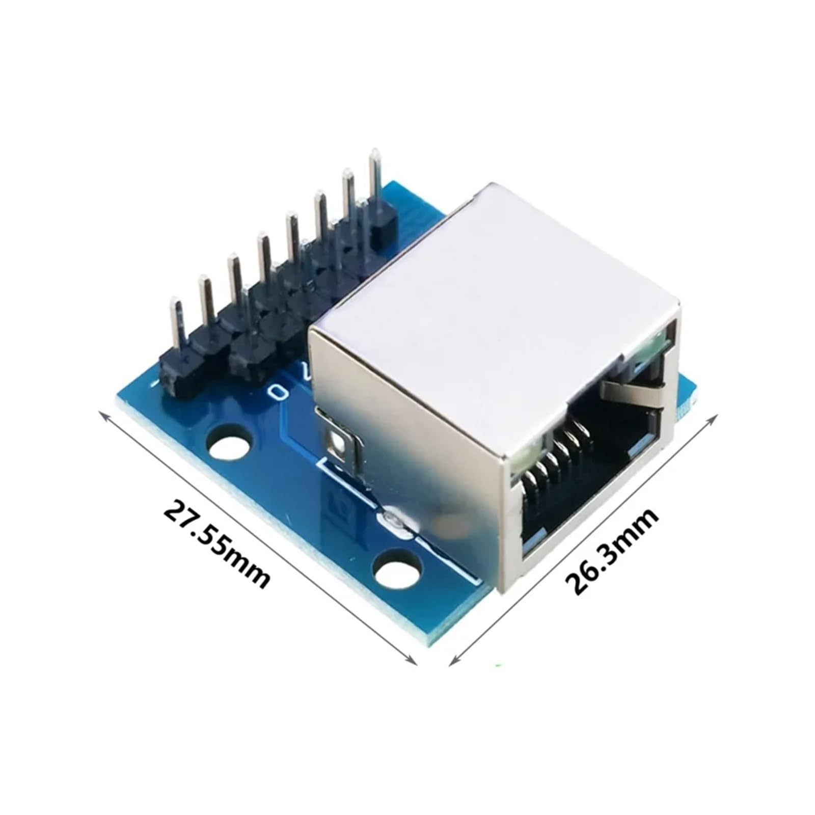 2/5 szt. płyta rozdzielcza RJ45 ze światłami LED 8P8C żeńskie gniazdo adapter adapter test z nagłówkami pinowymi (2 szt.)